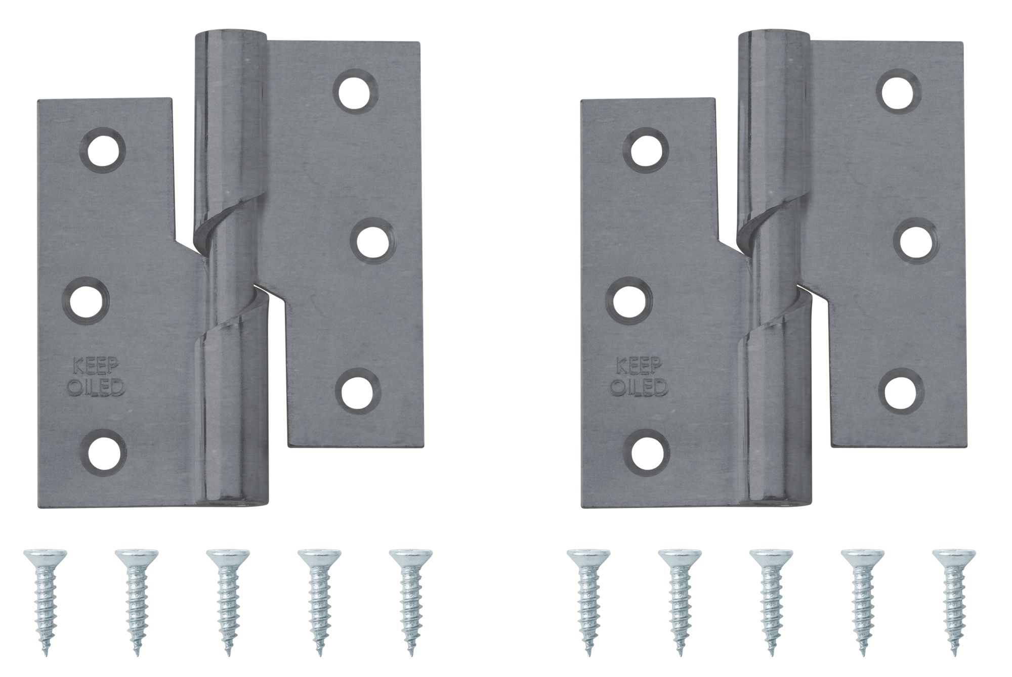 Steel Butt Door hinge N337 (L)75mm, Pack of 2