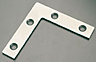 Steel Corner plate (L)75.5mm (W)16.5mm, Pack of 10