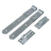 Steel Gate hinge (L)300mm, Pack of 2