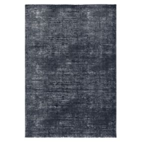 Stella Charcoal Structured Medium Rug, (L)170cm x (W)120cm