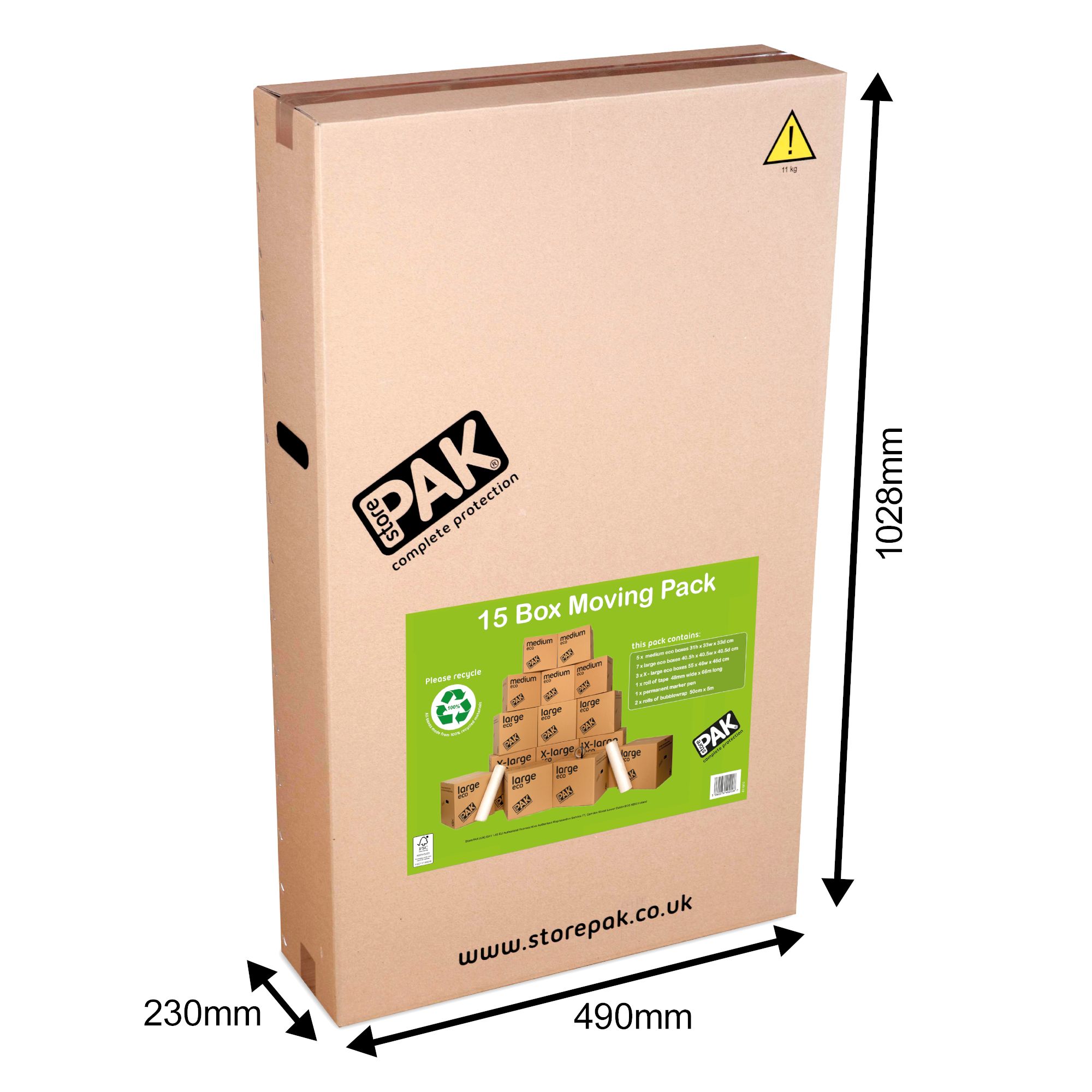 StorePAK Eco 19 Piece 1/2 bedroom home Moving pack for a