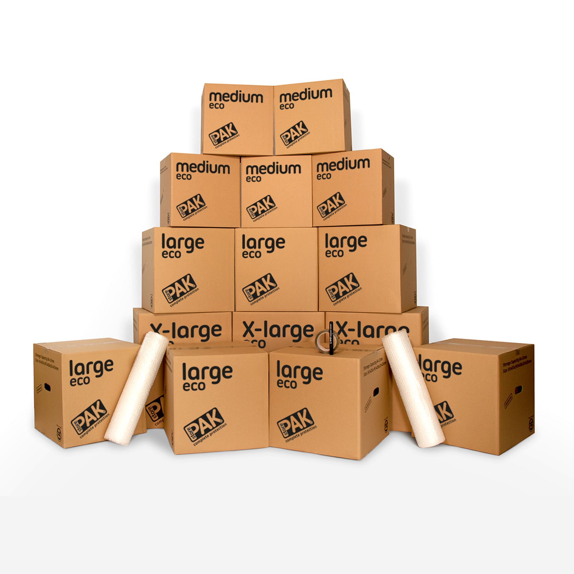 StorePAK Eco 19 Piece 1/2 bedroom home Moving pack for a