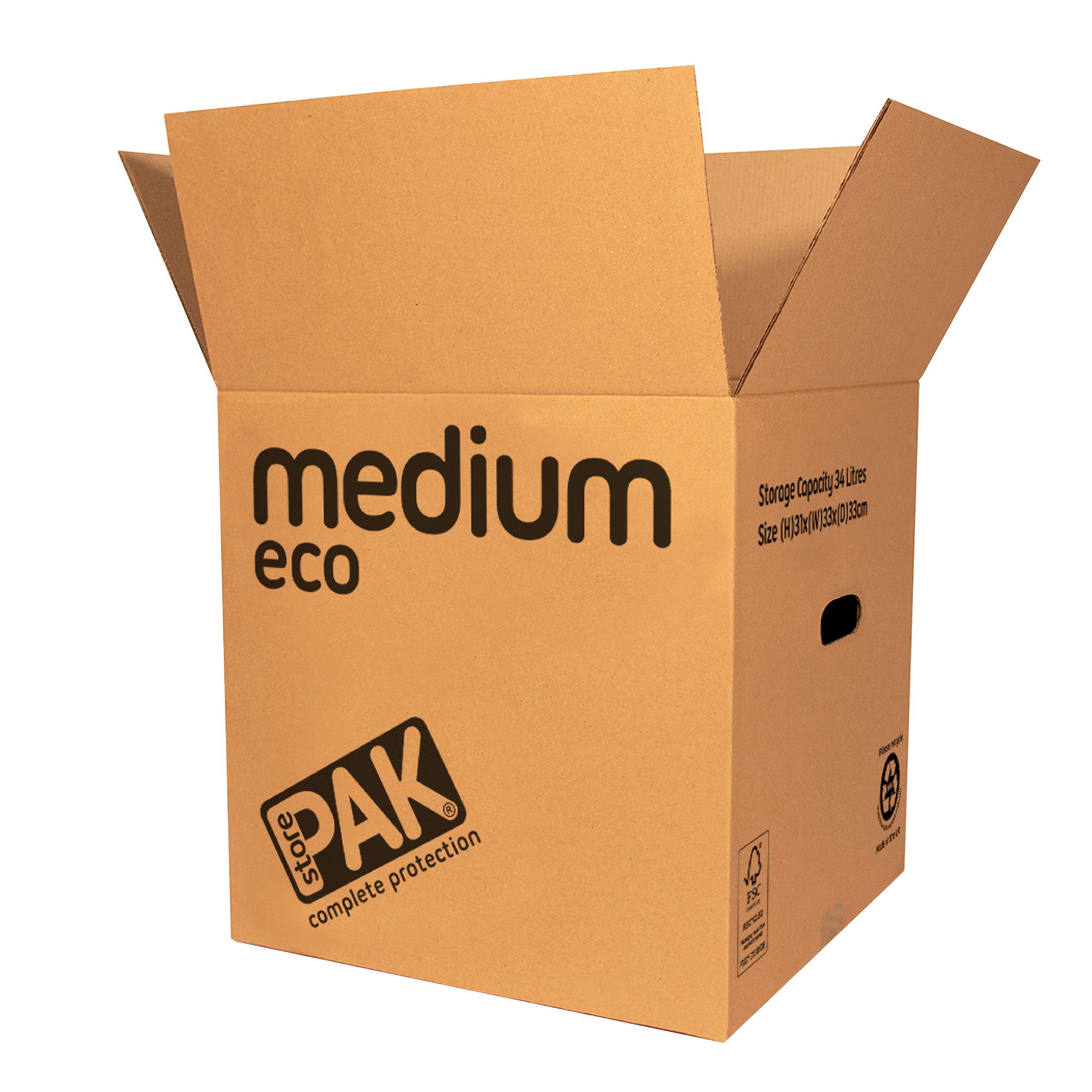 StorePAK Eco Medium Cardboard Moving box, Pack of 3