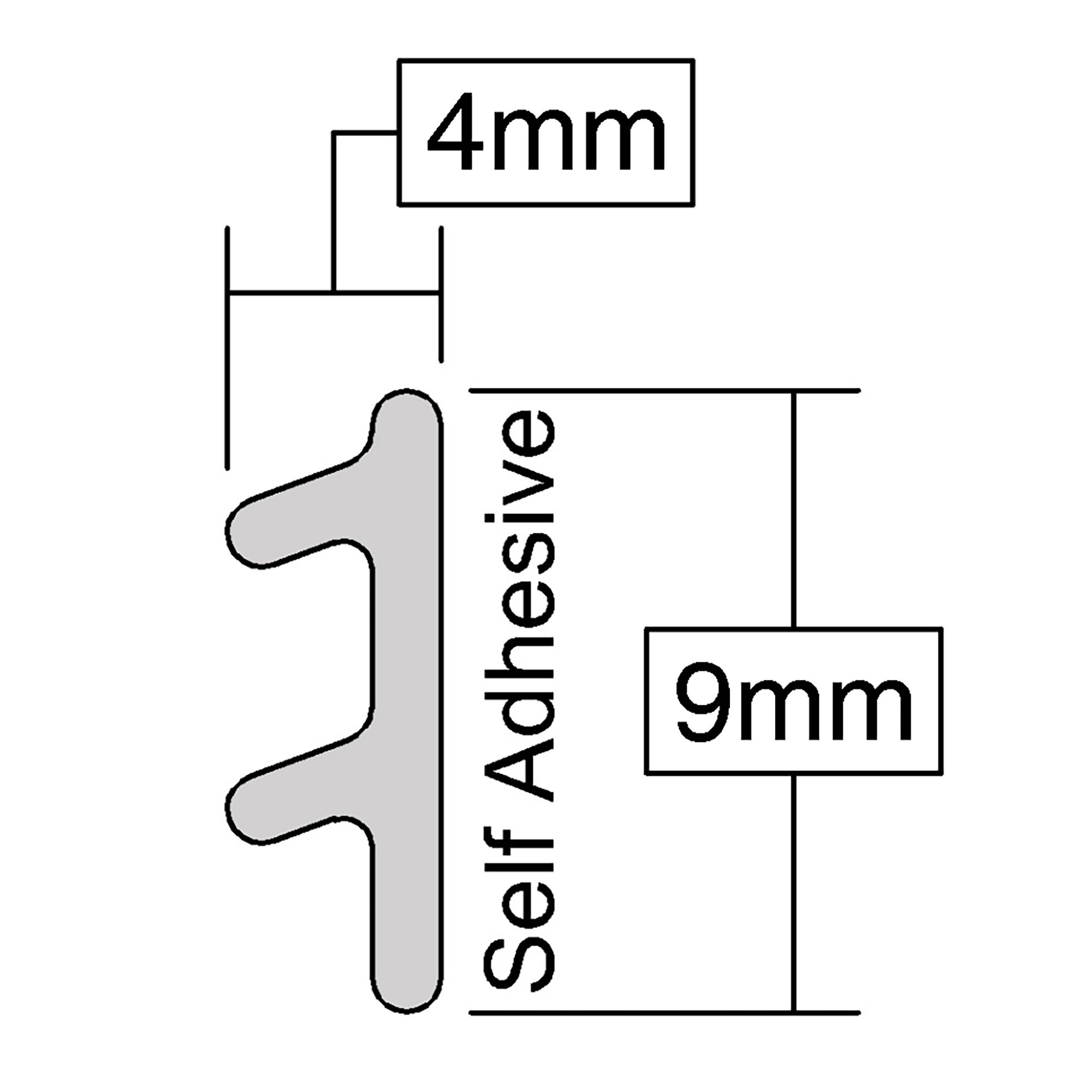Stormguard Rectangular White Draught seal (L)24m