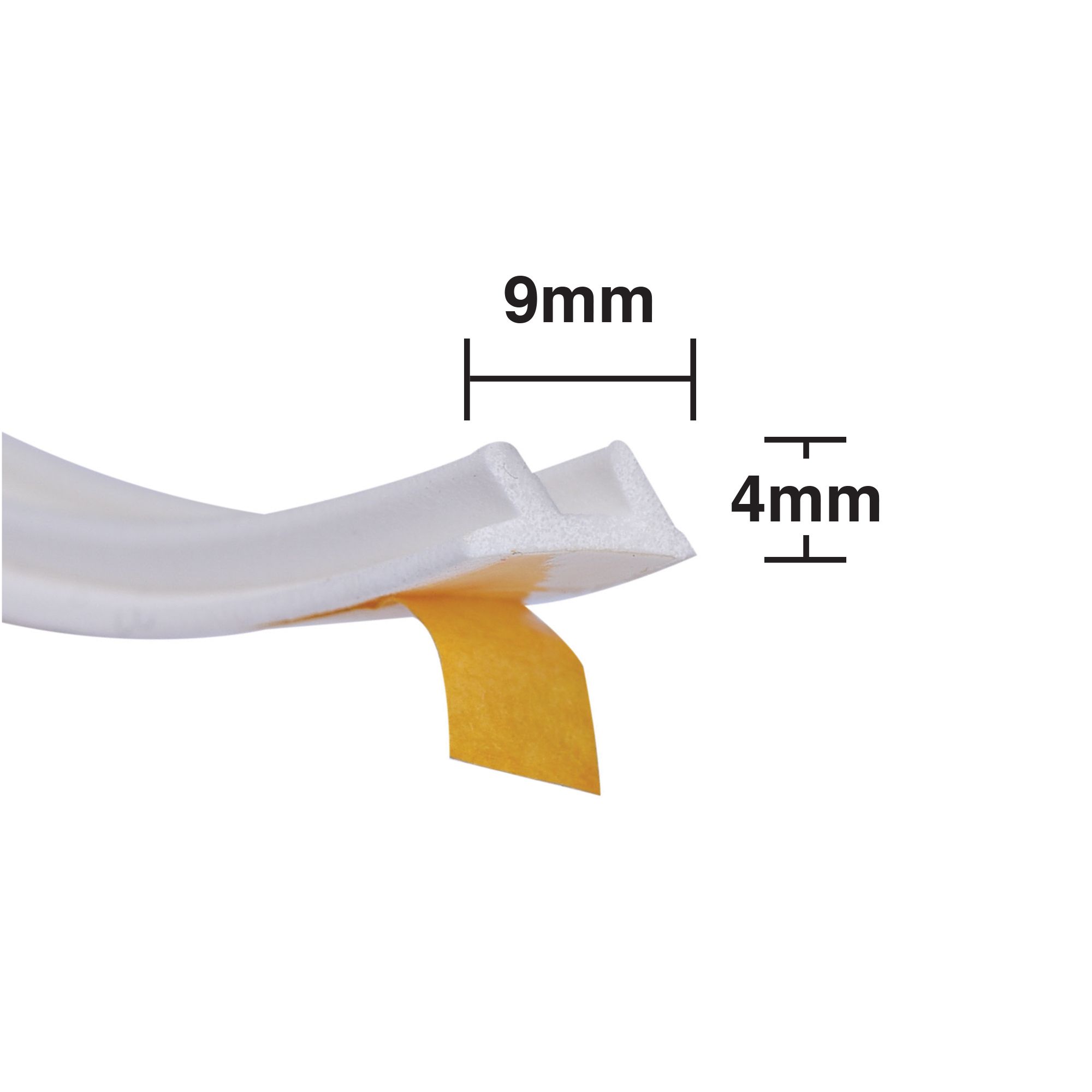 Stormguard Rectangular White Draught seal (L)24m