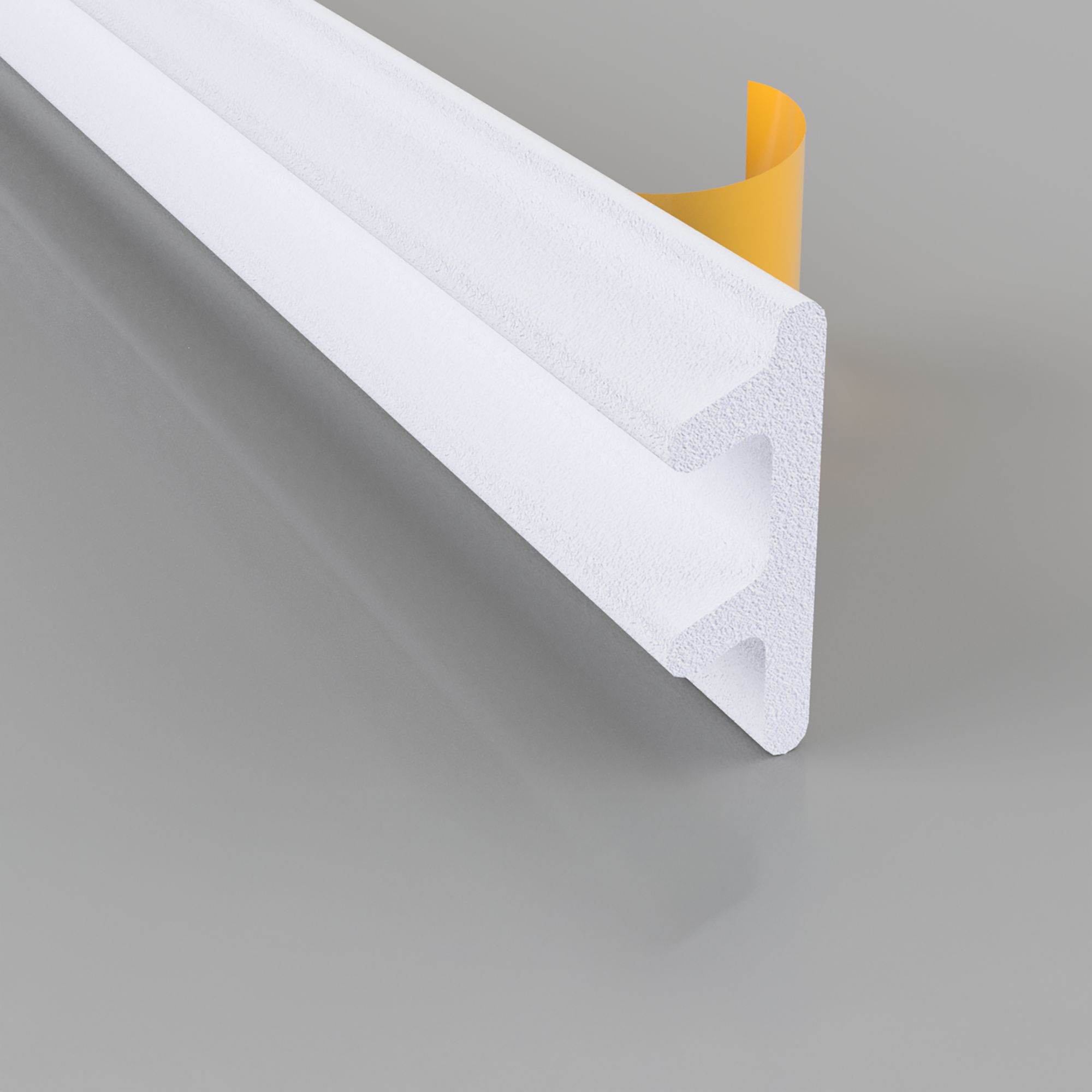 Stormguard Rectangular White Draught seal (L)24m