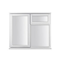 Stormsure Clear Double glazed White Timber Left-handed Side hung Casement window, (H)1045mm (W)1195mm