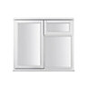 Stormsure Clear Double glazed White Timber Left-handed Side hung Casement window, (H)1195mm (W)1195mm