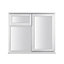 Stormsure Clear Double glazed White Timber Right-handed Side hung Casement window, (H)1045mm (W)1195mm
