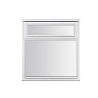 Stormsure Clear Double glazed White Timber Top hung Casement window, (H)1045mm (W)910mm