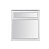 Stormsure Clear Double glazed White Timber Top hung Casement window, (H)1045mm (W)910mm