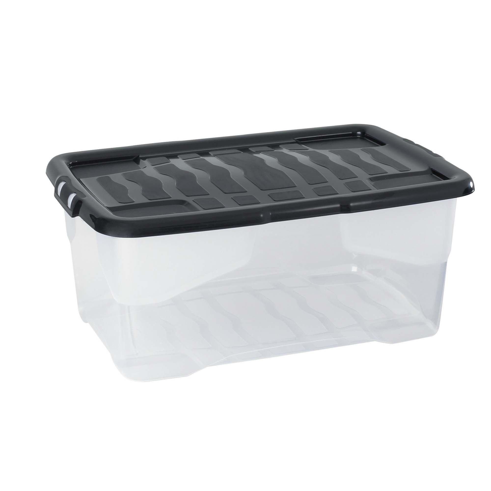 Allstore Heavy duty 36L Large Plastic Stackable Storage box with