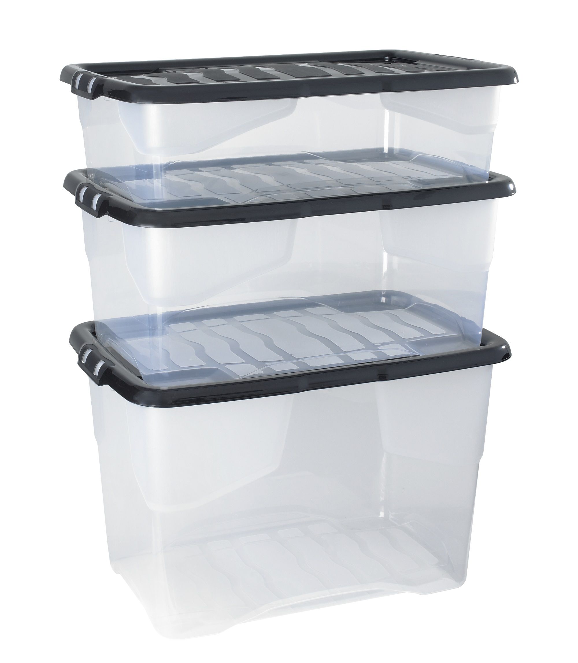 Form Skyda Heavy duty Black 149L Plastic Nesting Wheeled Storage