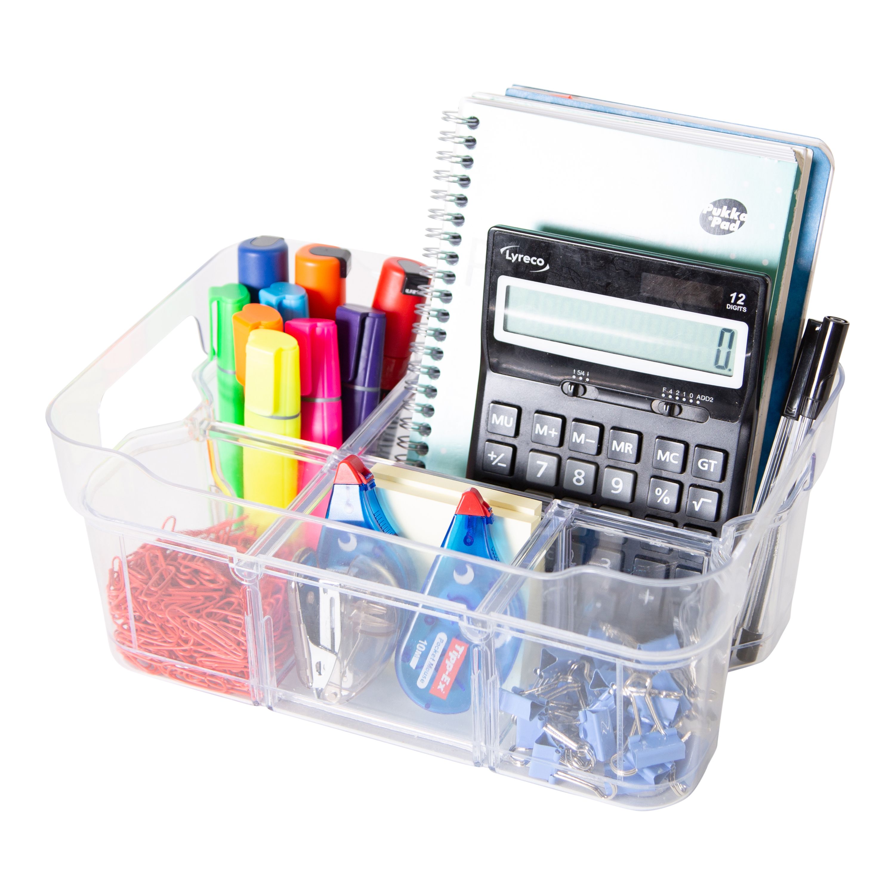 Strata Organise Me Plastic Small Stackable Storage basket & Lid (H)12.5cm (W)19.5cm (D)30cm