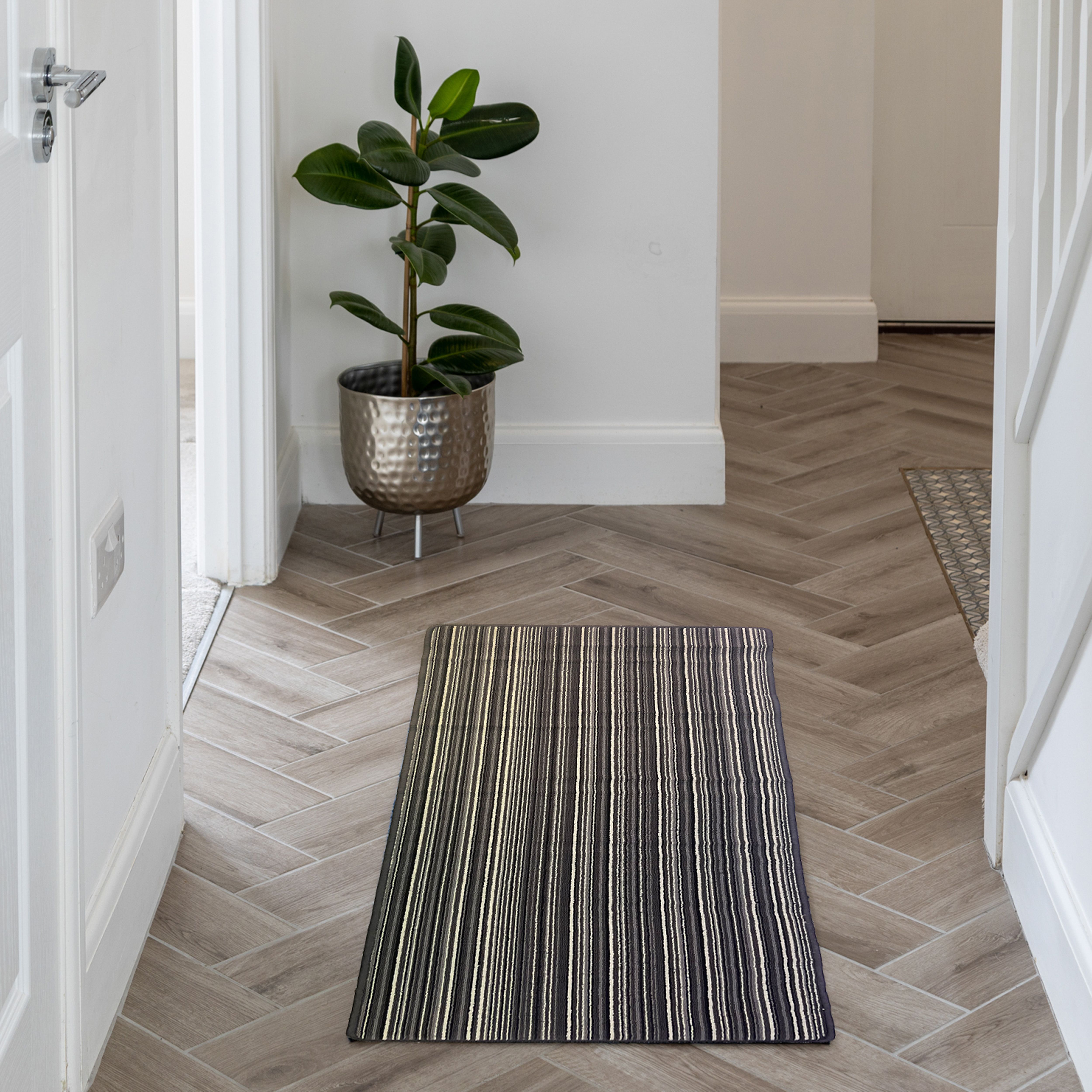Stripe Grey Runner 150cmx66cm