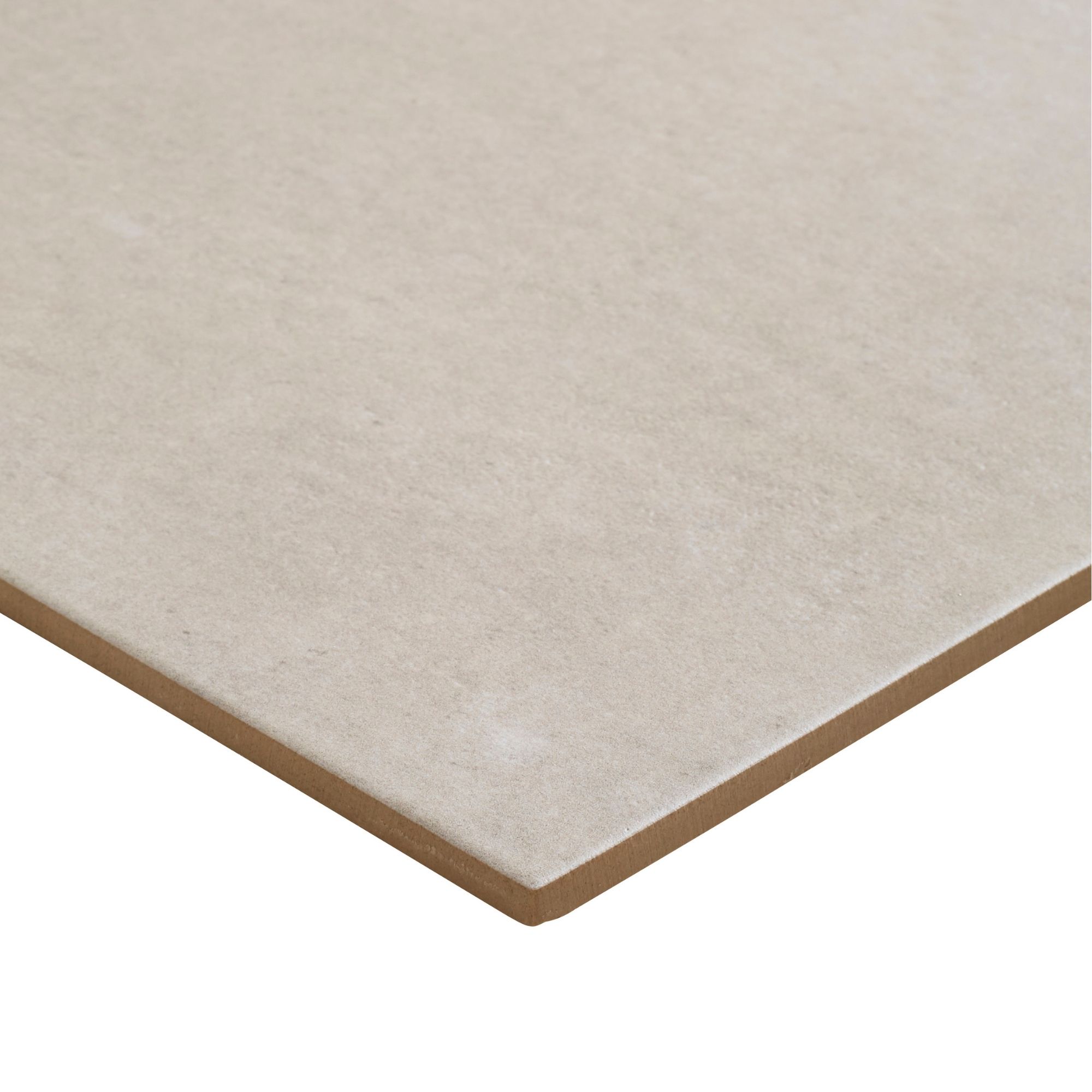 Structured Off white Matt Concrete effect Porcelain Wall & floor Tile, Pack of 6, (L)600mm (W)300mm