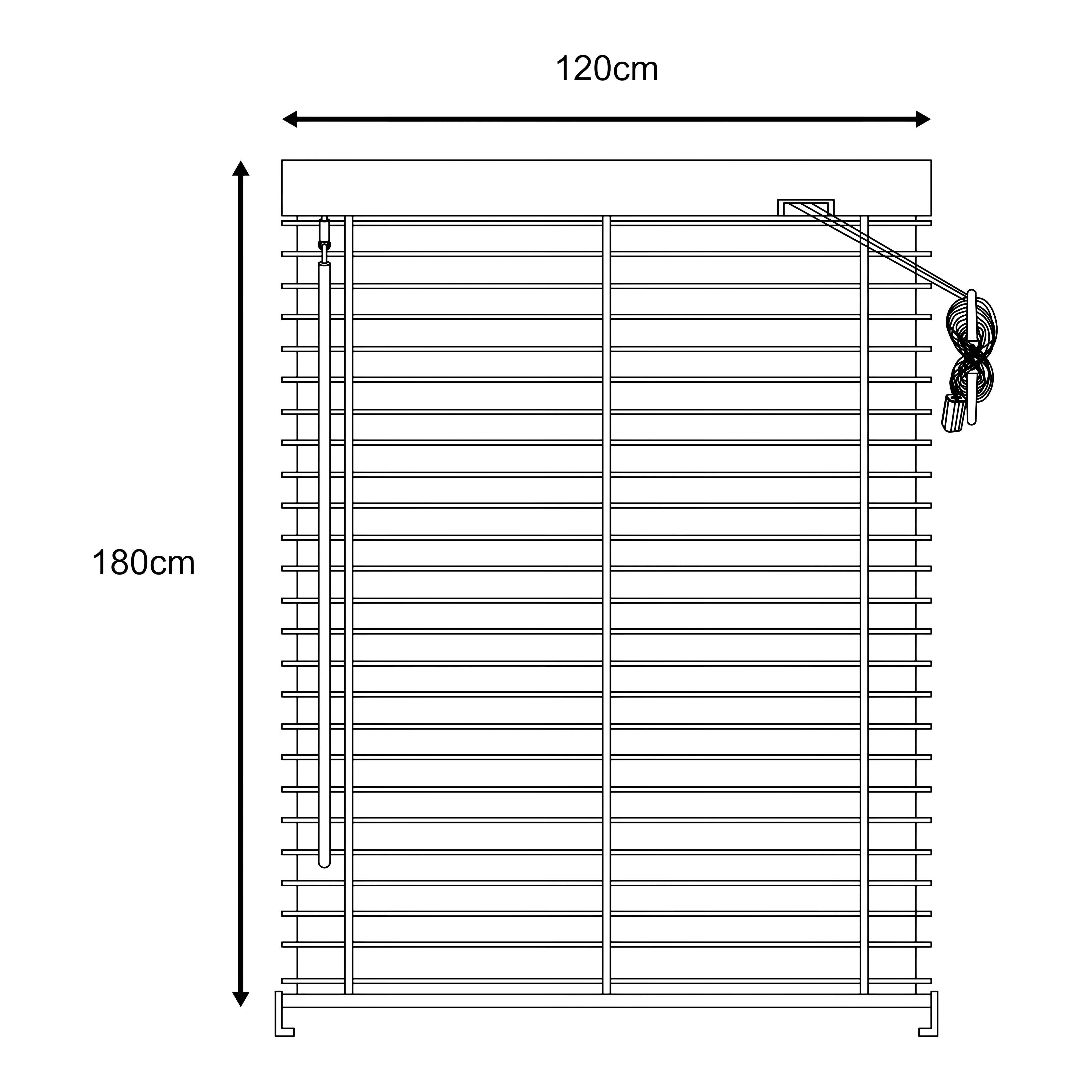 Studio Grey Nickel effect Aluminium Venetian Blind (W)120cm (L)180cm