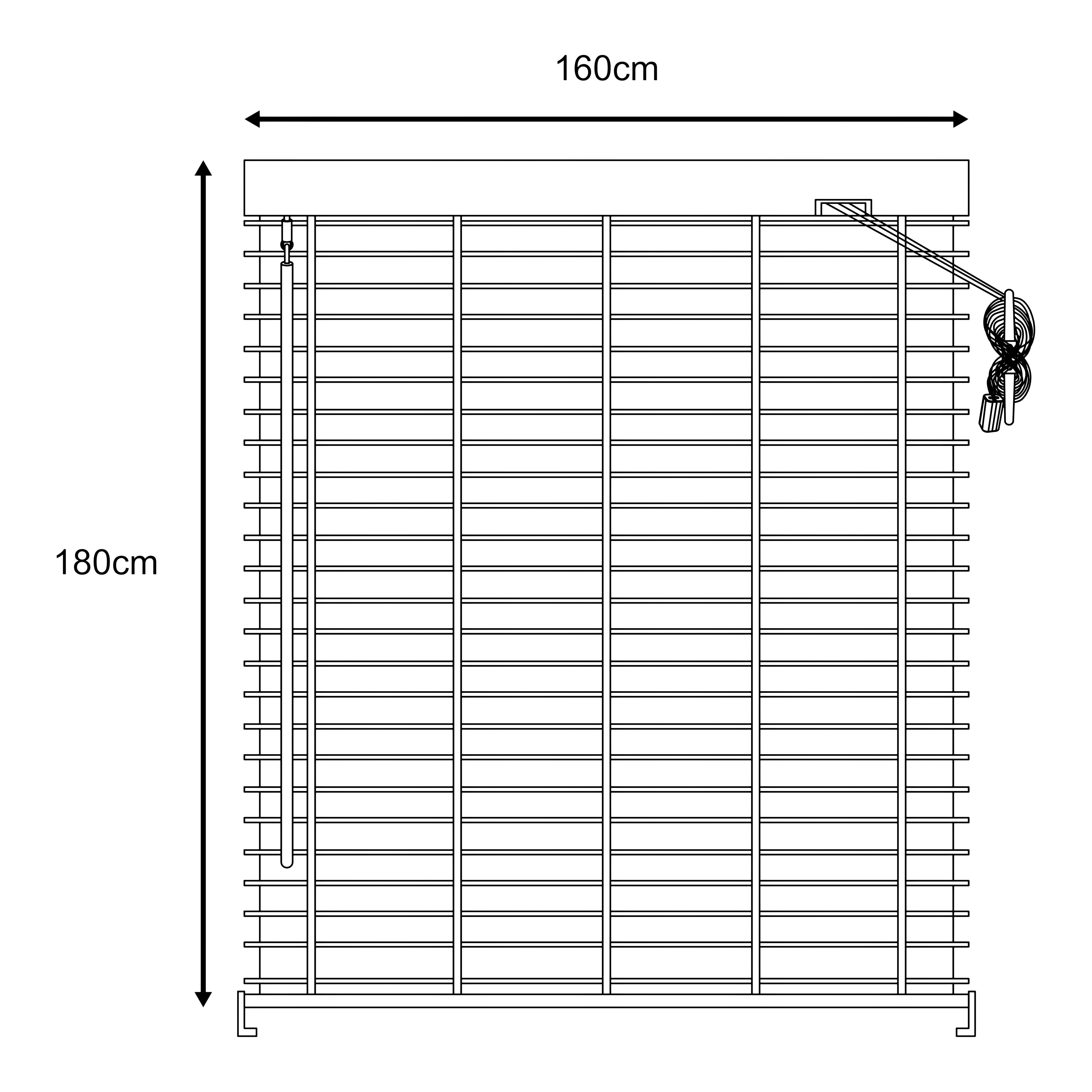 Studio Grey Nickel effect Aluminium Venetian Blind (W)160cm (L)180cm