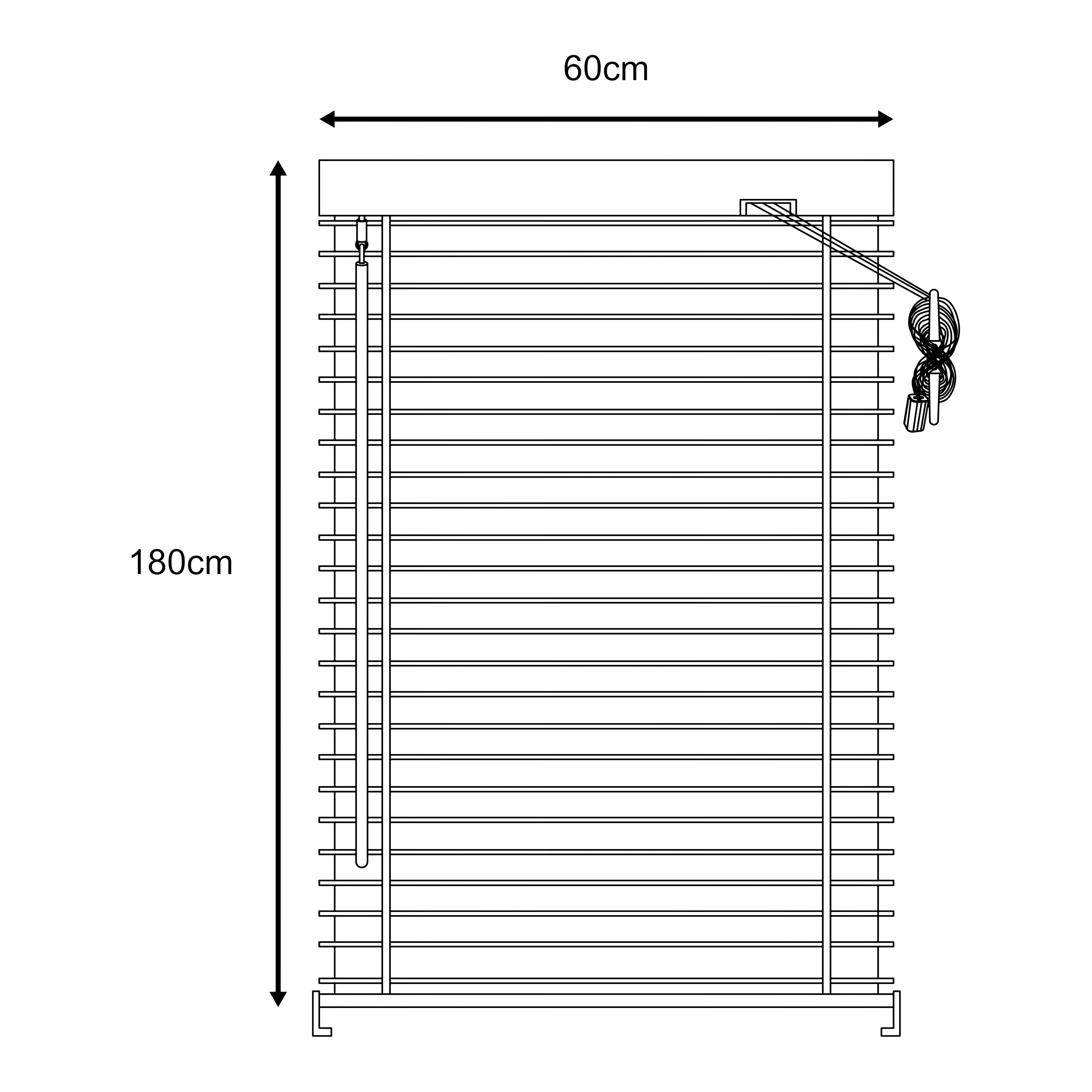 Studio Grey Nickel effect Aluminium Venetian Blind (W)60cm (L)180cm