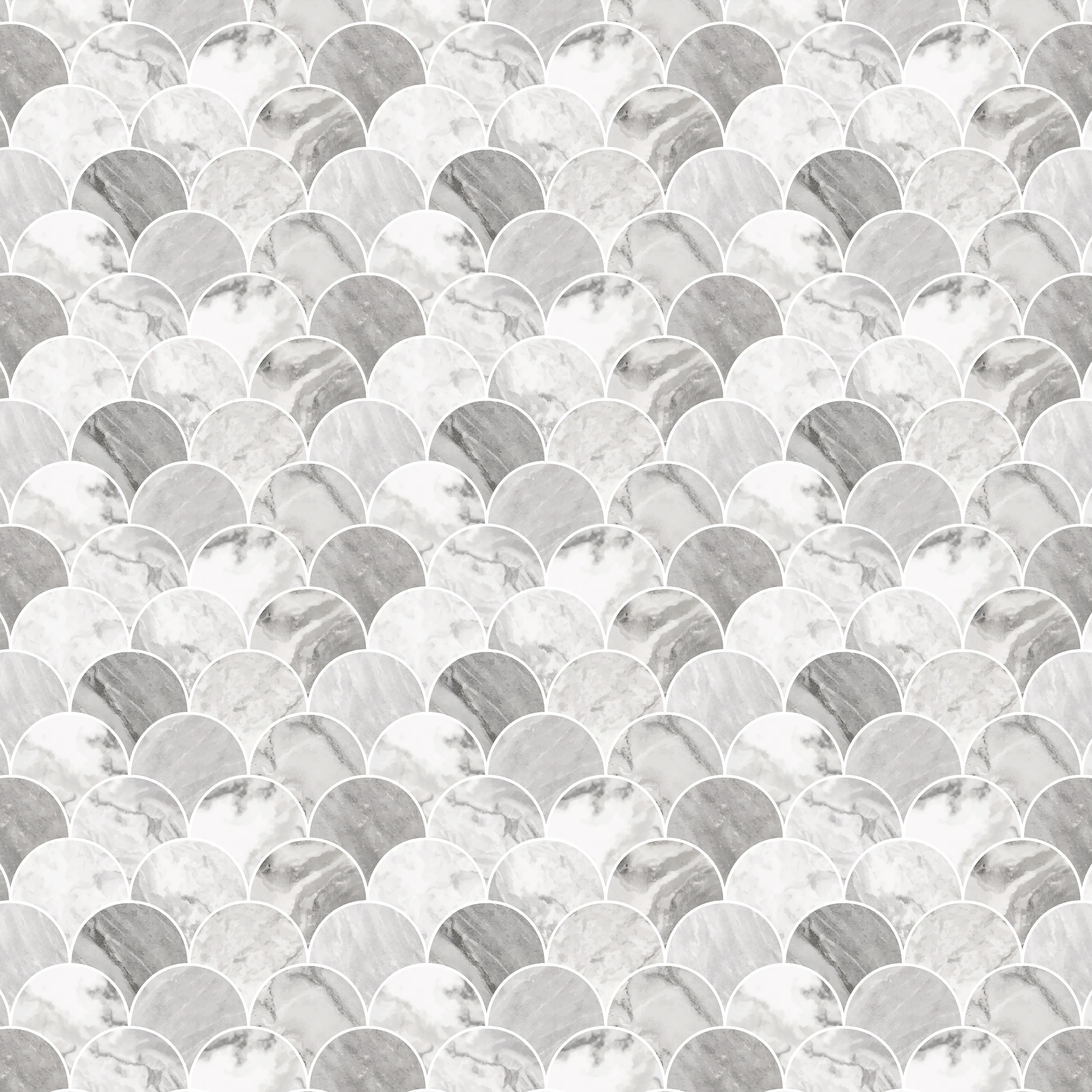 Stylepanel Acrylic Bathroom Decorative panel (H)2400mm (W)1200mm - Gloss Grey Escallop