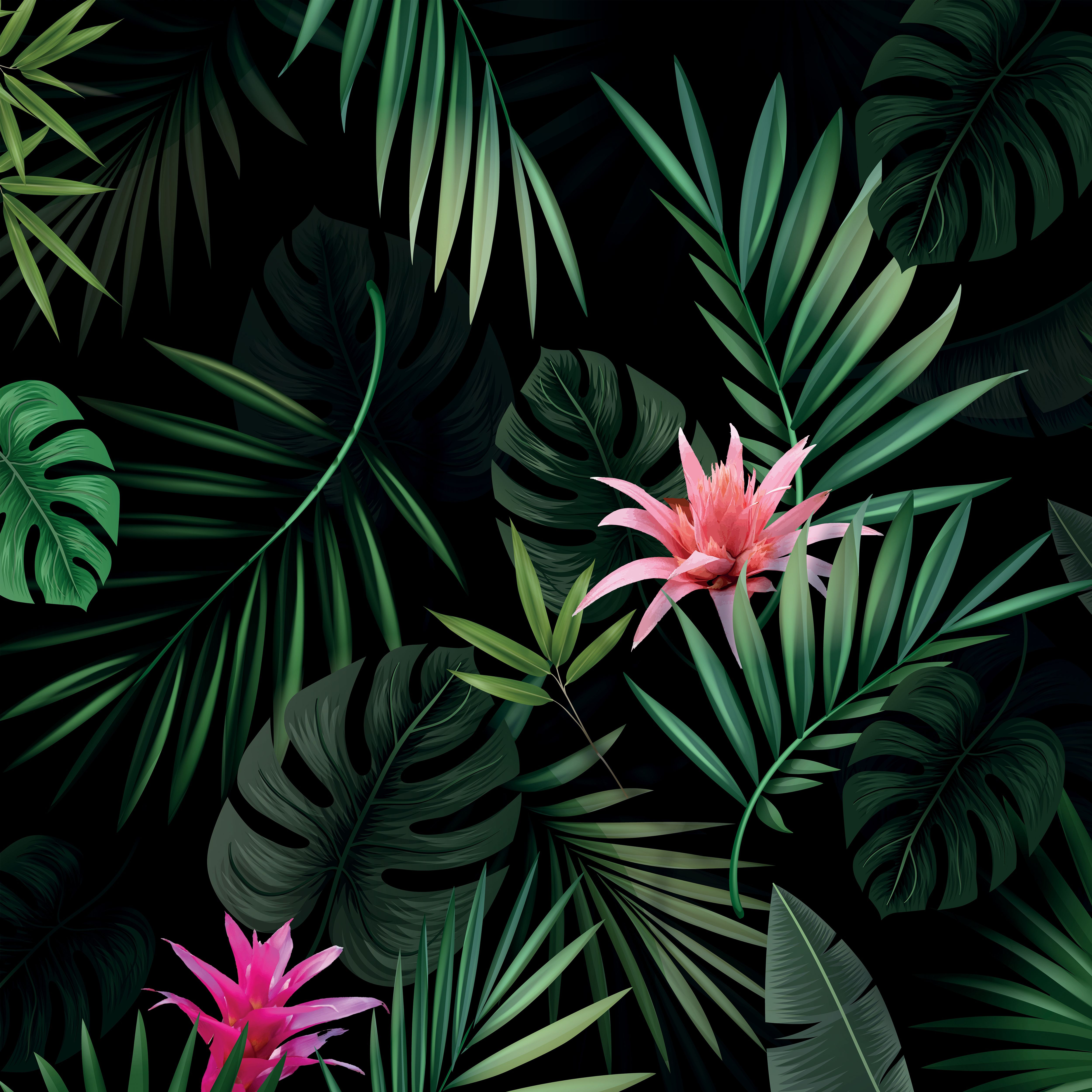 Stylepanel Acrylic Bathroom Decorative panel (H)2400mm (W)896mm - Gloss Green Bromeliad