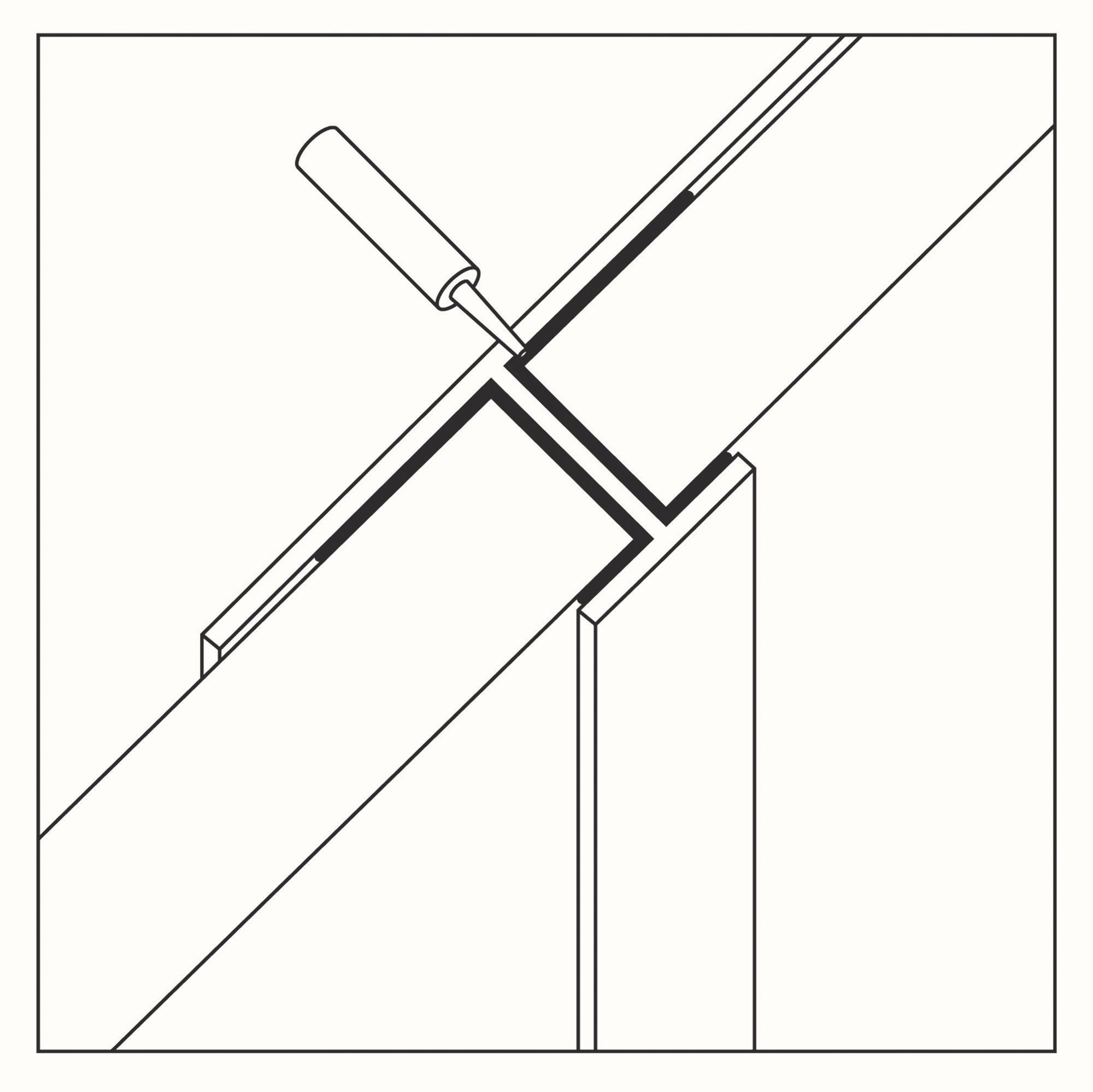 Stylepanel Black Straight Panel straight joint, (W)11mm (T)30mm