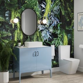 Stylepanel Gloss Green Boscage Acrylic Straight Bathroom Decorative wall panel (H)2400mm x (W)1200mm