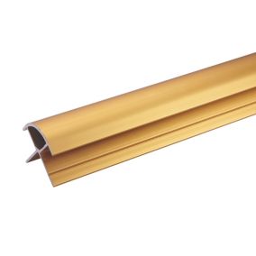 Stylepanel Gold effect Straight Panel external corner joint, (W)11mm (T)30mm