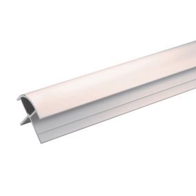 Stylepanel Silver effect Straight Panel external corner joint, (W)11mm (T)30mm