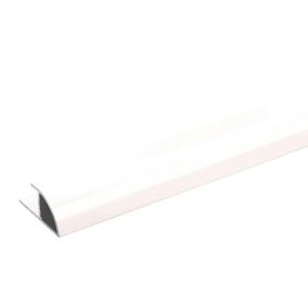 Stylepanel White Straight Panel end cap, (W)11mm (T)30mm