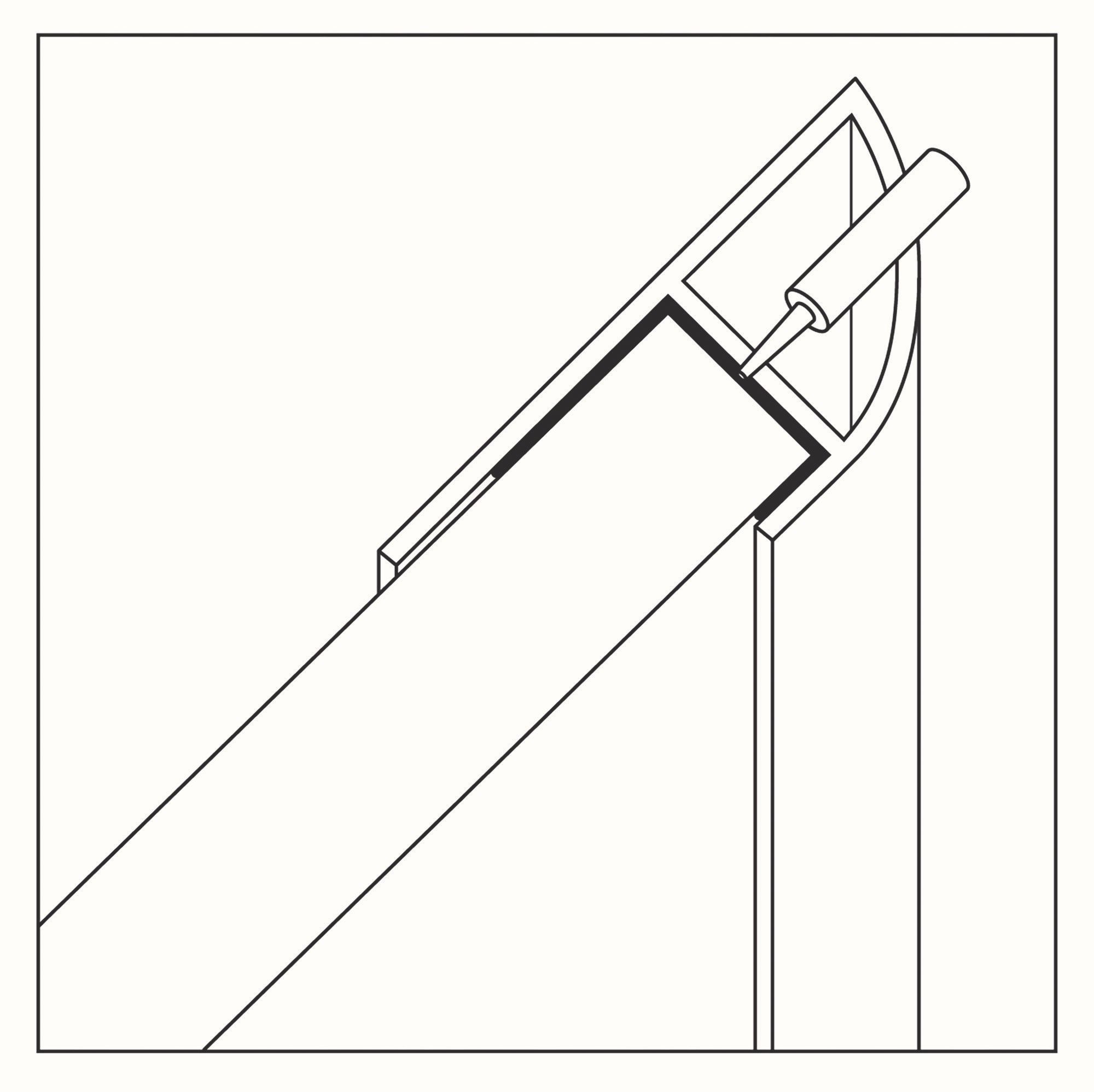 Stylepanel White Straight Panel end cap, (W)11mm (T)30mm
