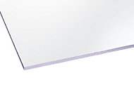 Styrene Clear Polystyrene Flat Glazing sheet, (L)1.2m (W)0.6m (T)4mm