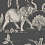 Sublime Charcoal Elephant Gold effect Smooth Wallpaper
