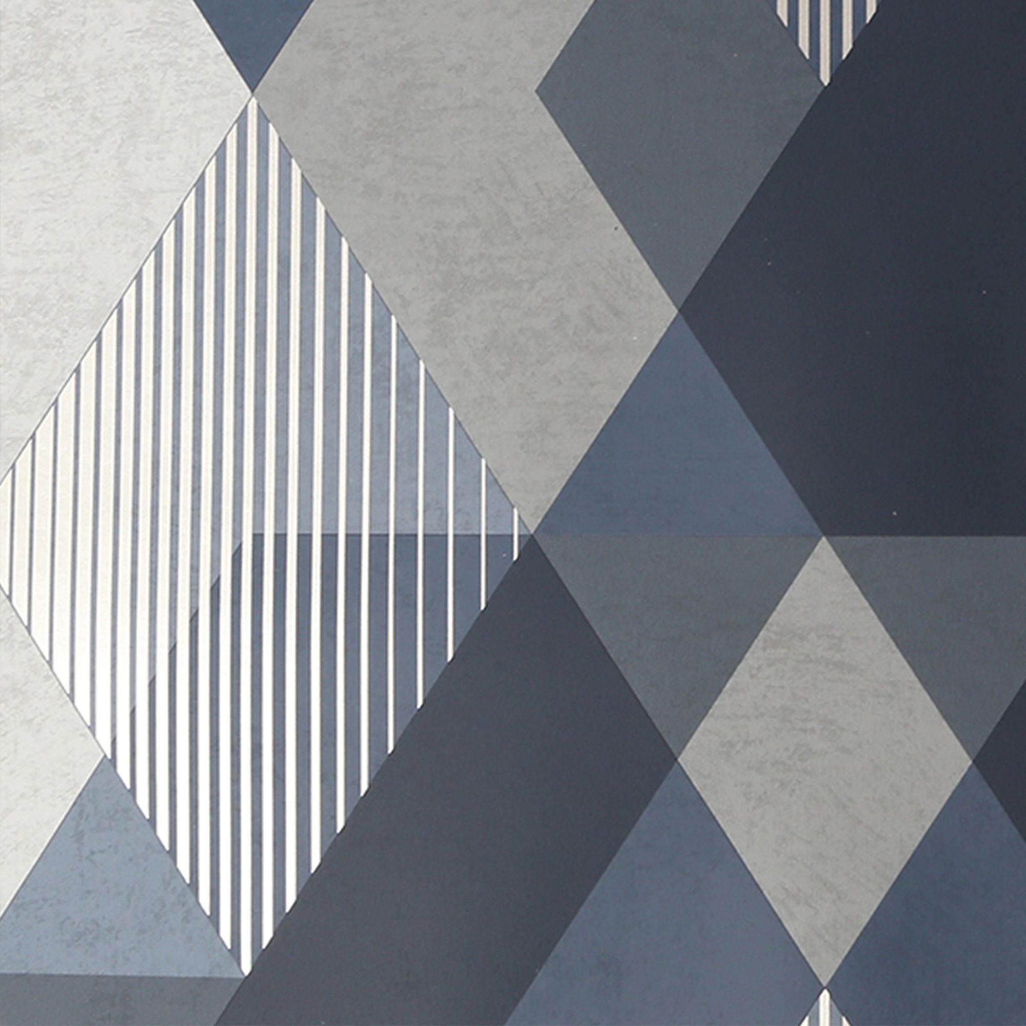 Sublime Decadence Navy Geometric Smooth Wallpaper