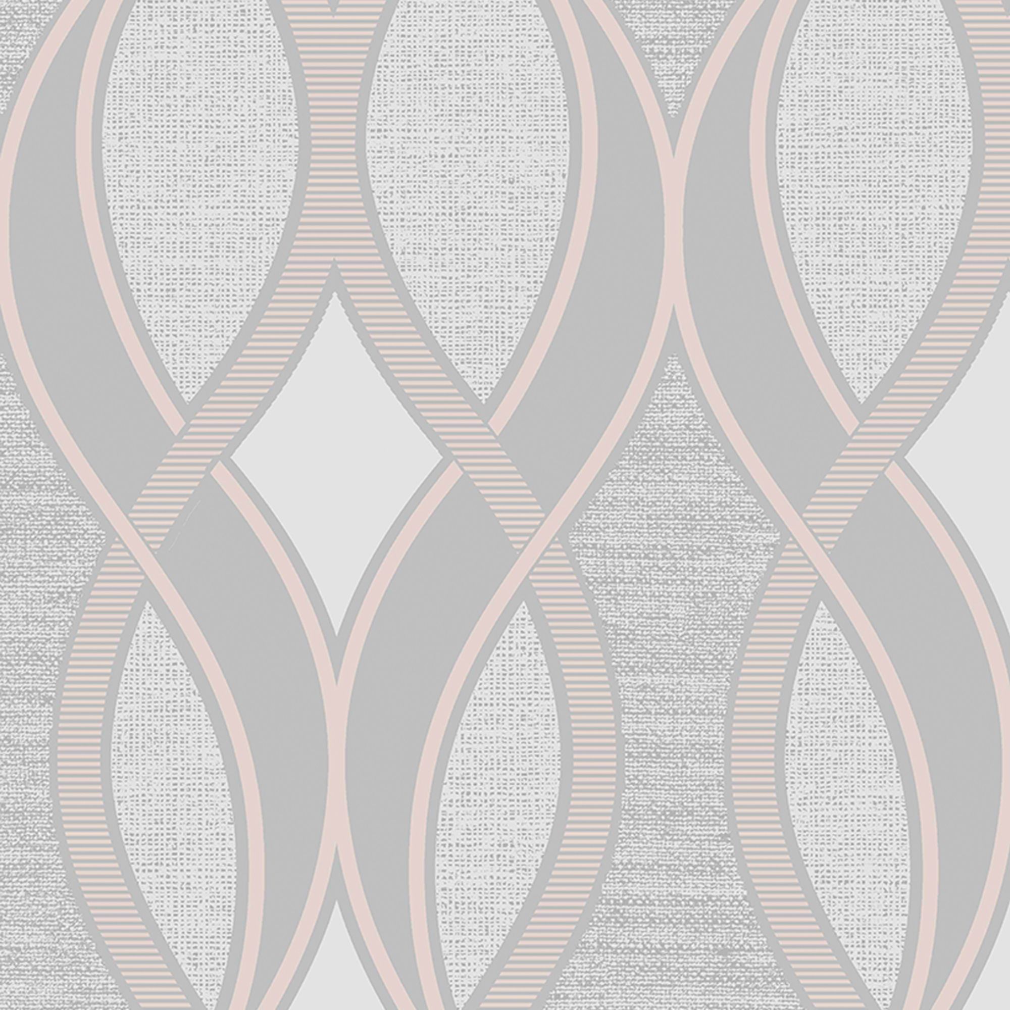 Sublime Light grey Ribbon geometric Smooth Wallpaper