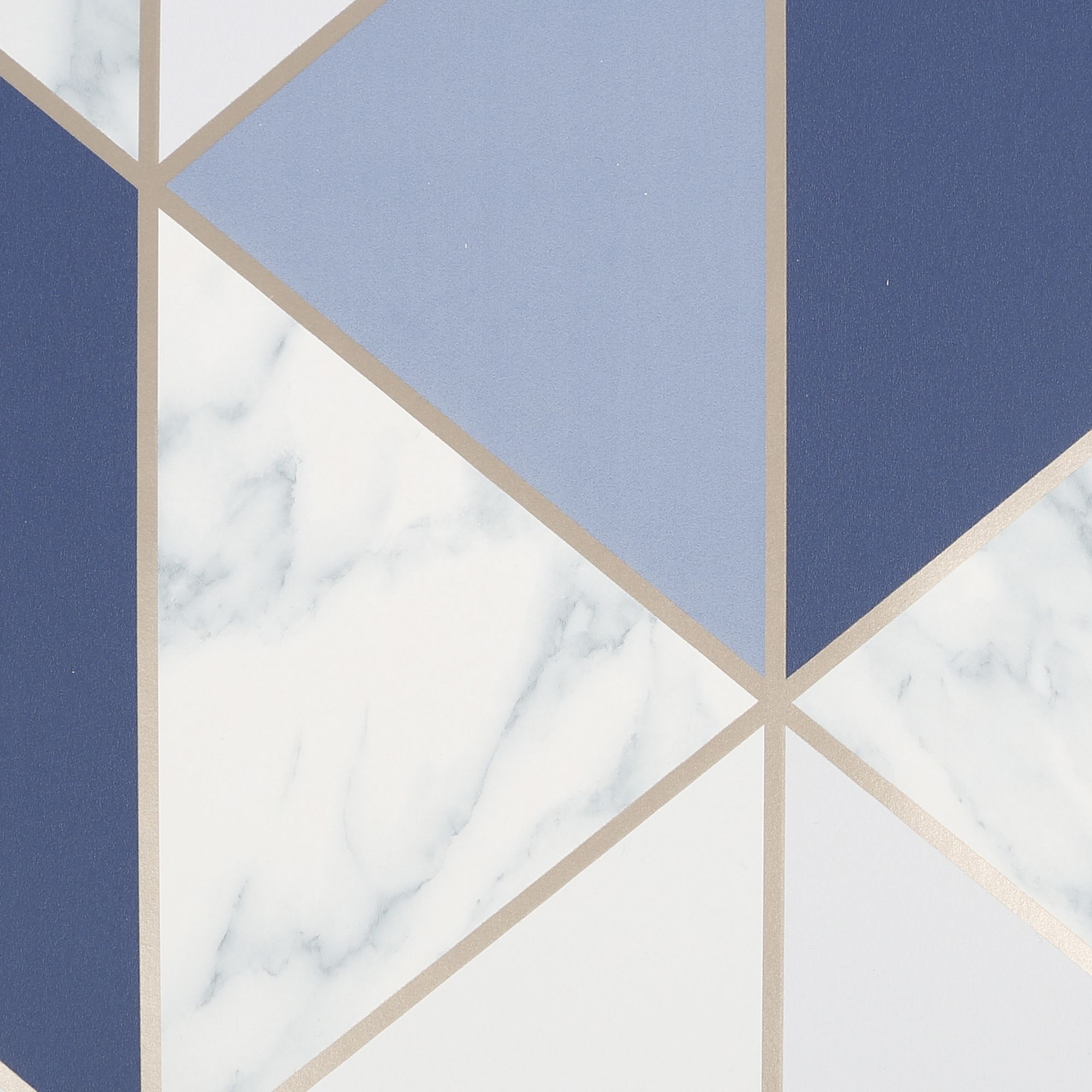 Sublime Marble Navy Metallic effect Geometric Smooth Wallpaper Sample