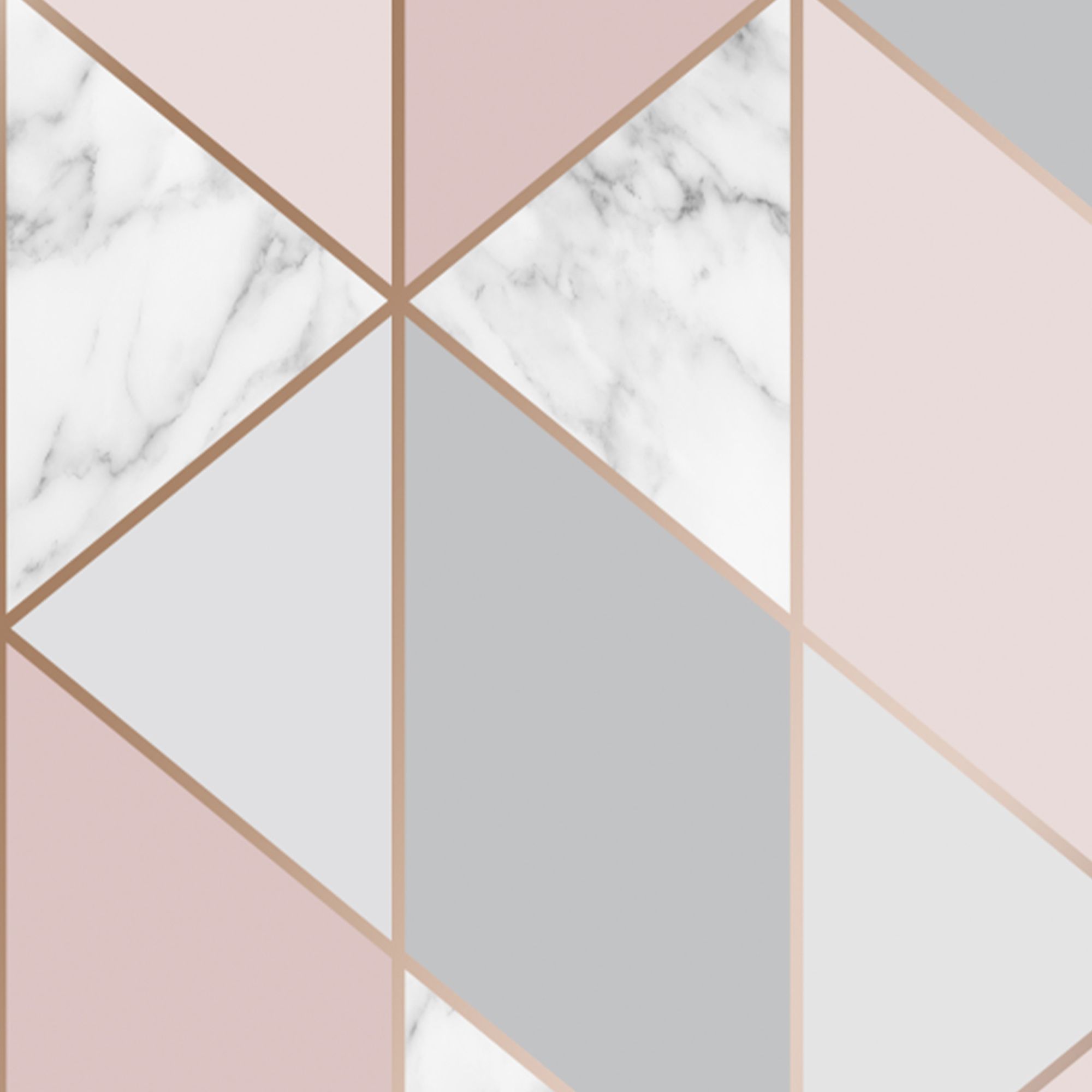 Sublime Marble Pink Metallic effect Geometric Smooth Wallpaper