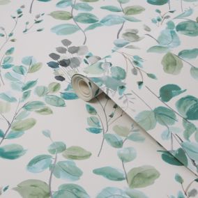 Sublime Watercolour Green Smooth Wallpaper Sample