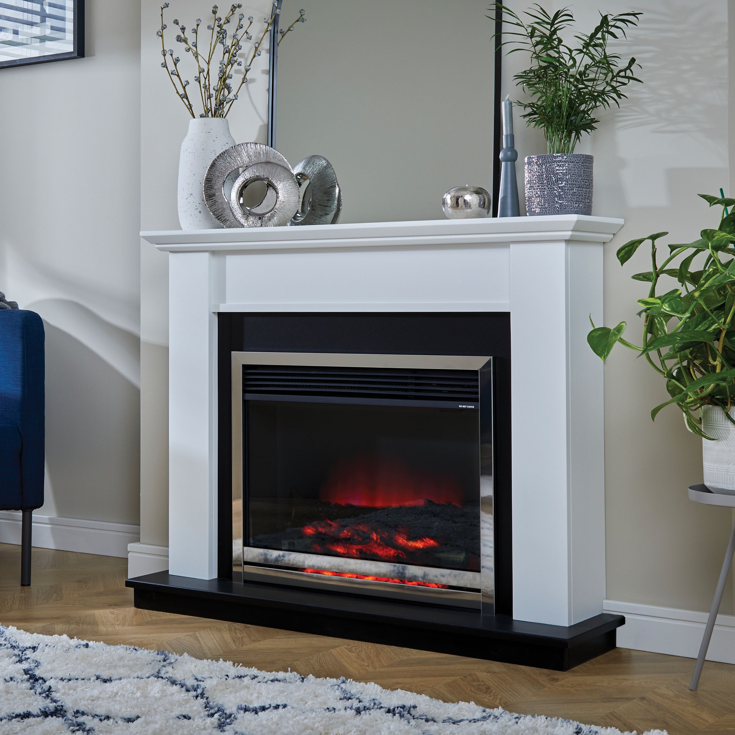 Suncrest Antigua White Electric fire suite