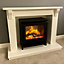 Suncrest Ashby White Electric fire suite