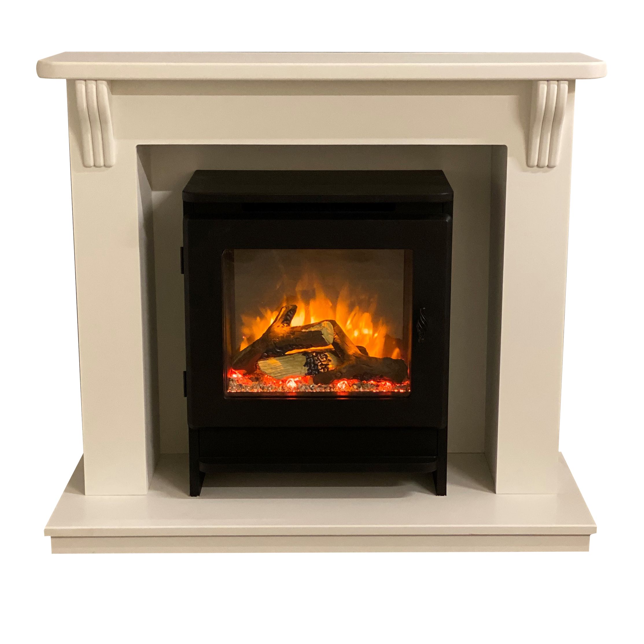 Suncrest Ashby White Electric fire suite