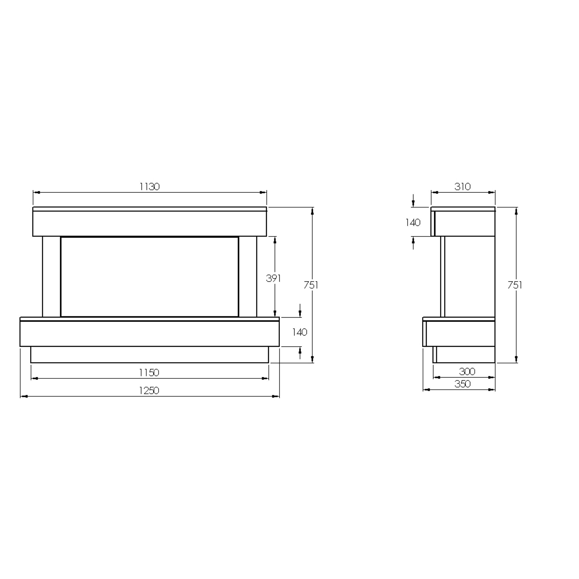 Suncrest Bourne White Electric fire suite
