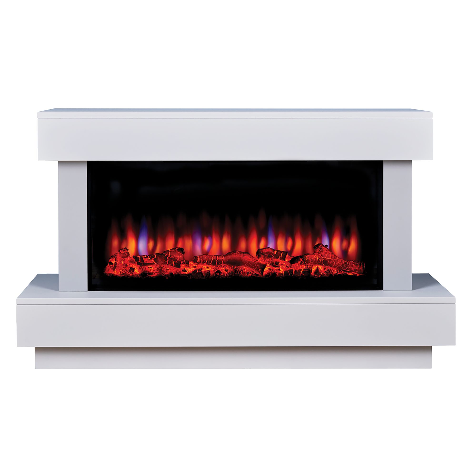 Suncrest Bourne White Electric fire suite