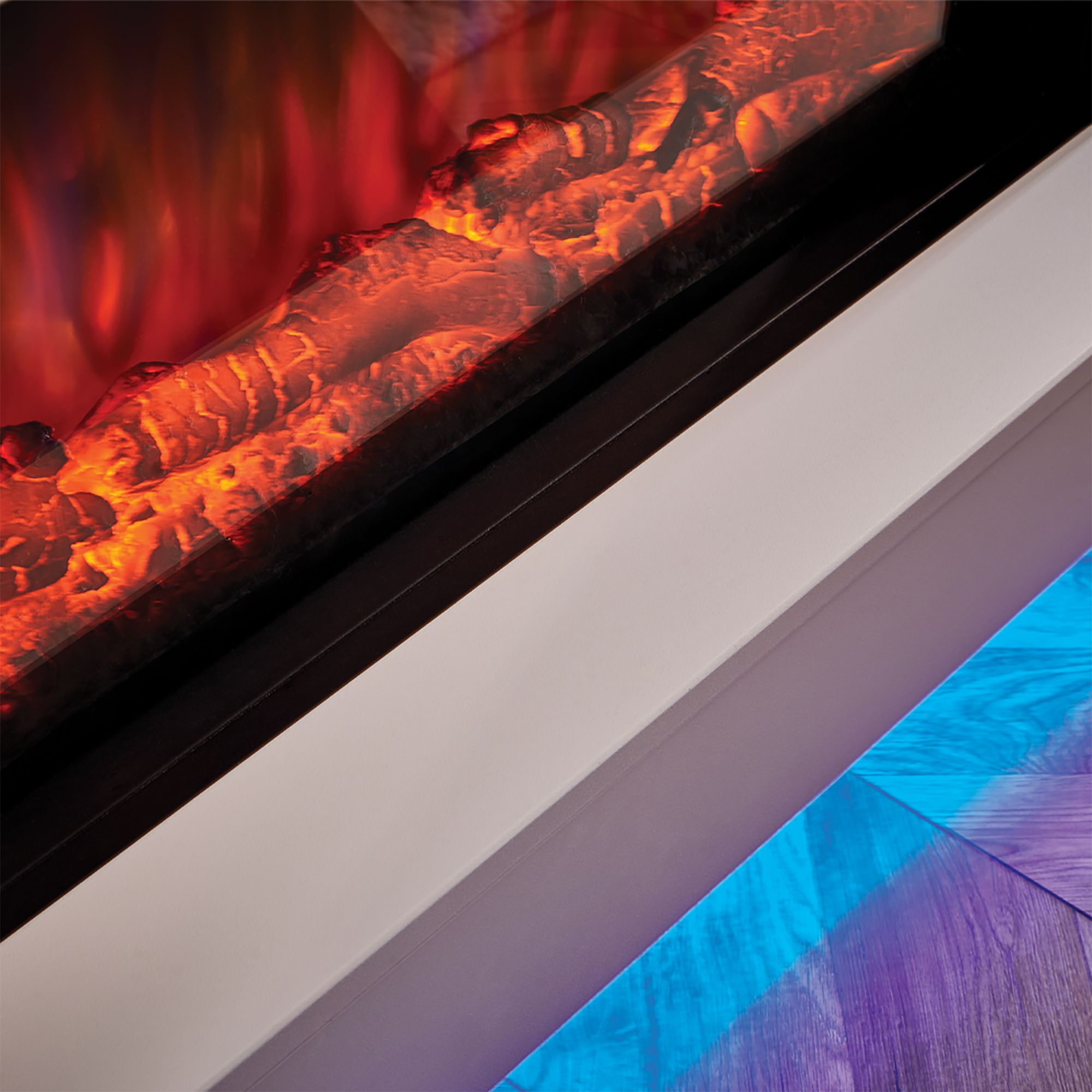 Suncrest Bourne White Electric fire suite