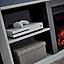 Suncrest Camden Grey Stone effect Electric fire suite