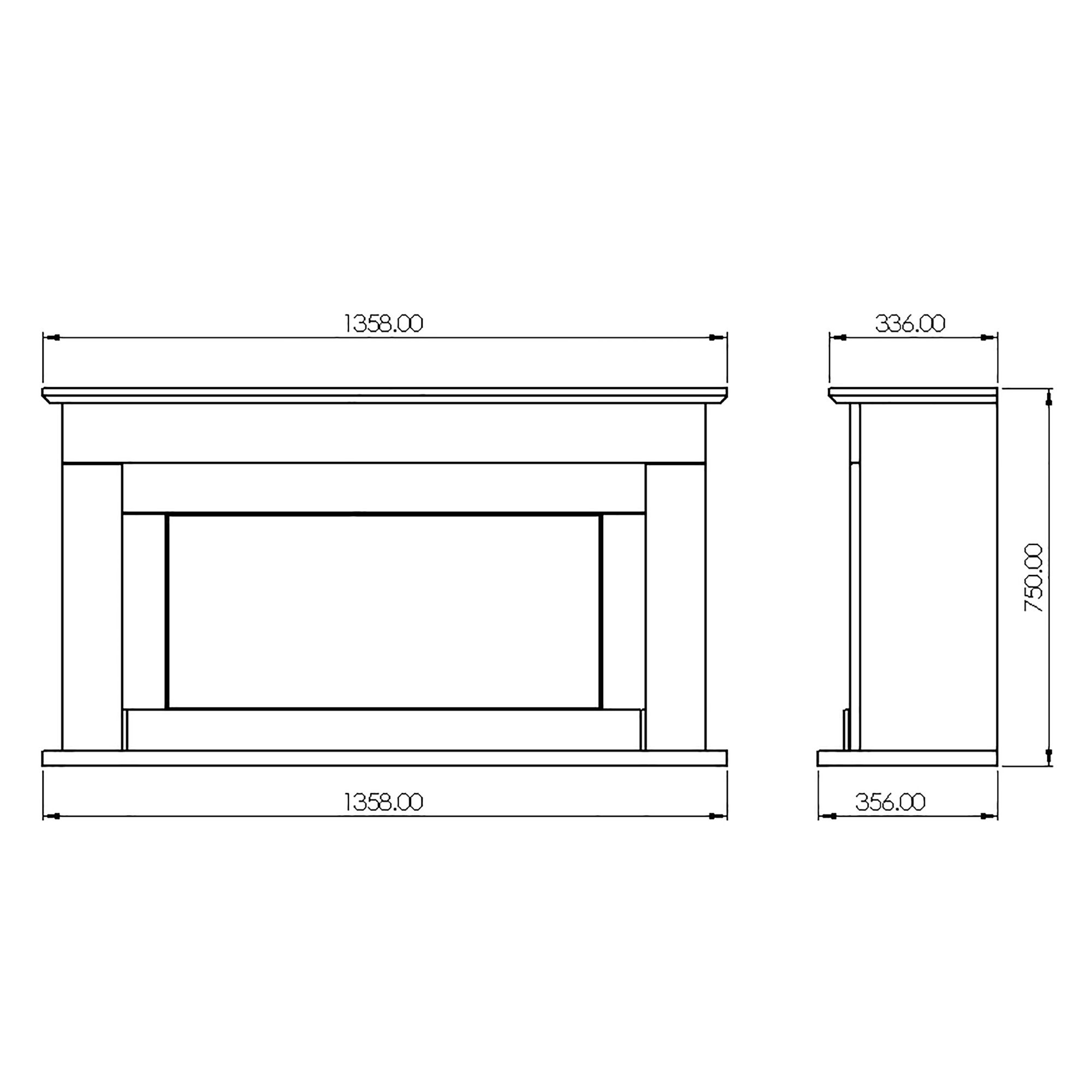 Suncrest Georgia White Electric fire suite