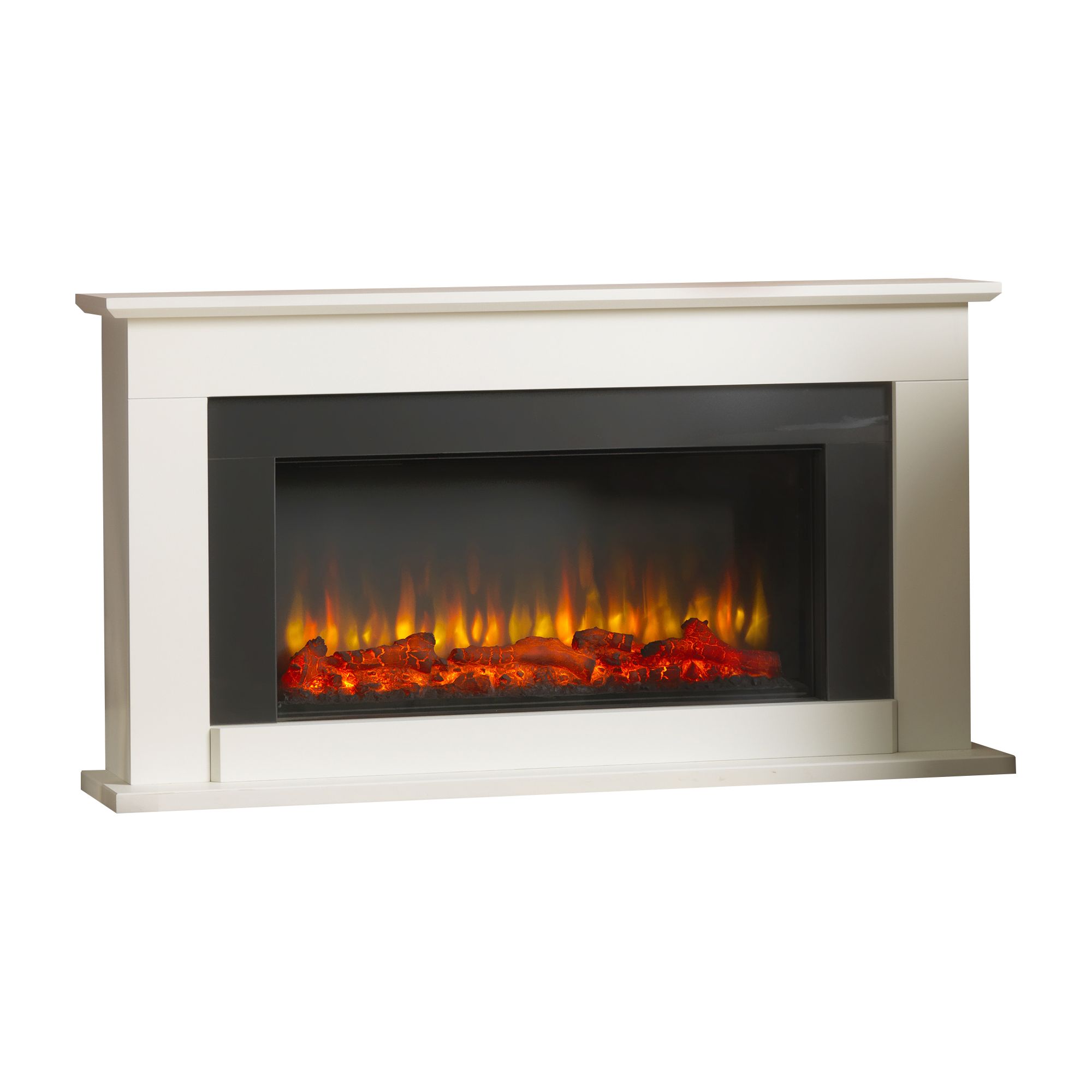 Suncrest Georgia White Electric fire suite