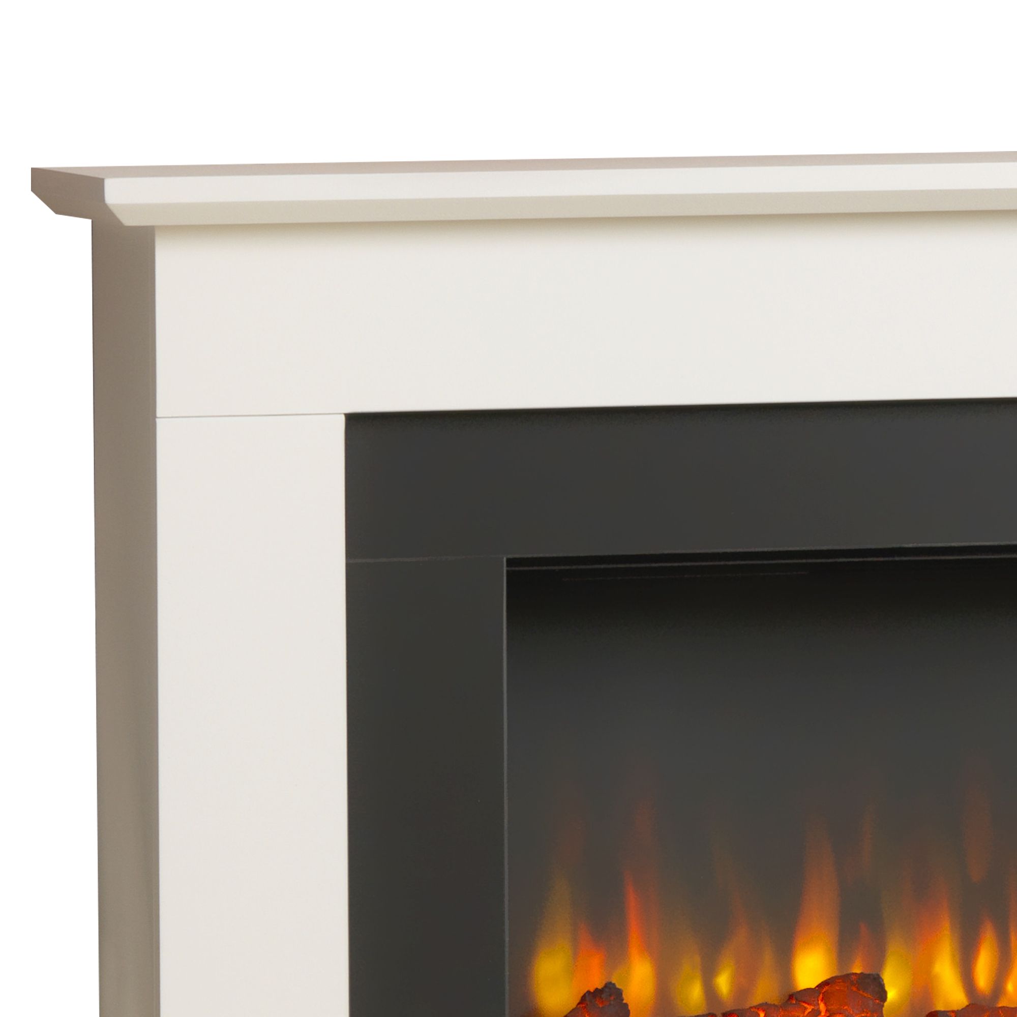 Suncrest Georgia White Electric fire suite