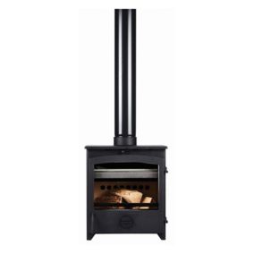 Suncrest Go Eco Wide Black 5kW Wood or solid fuel Stove