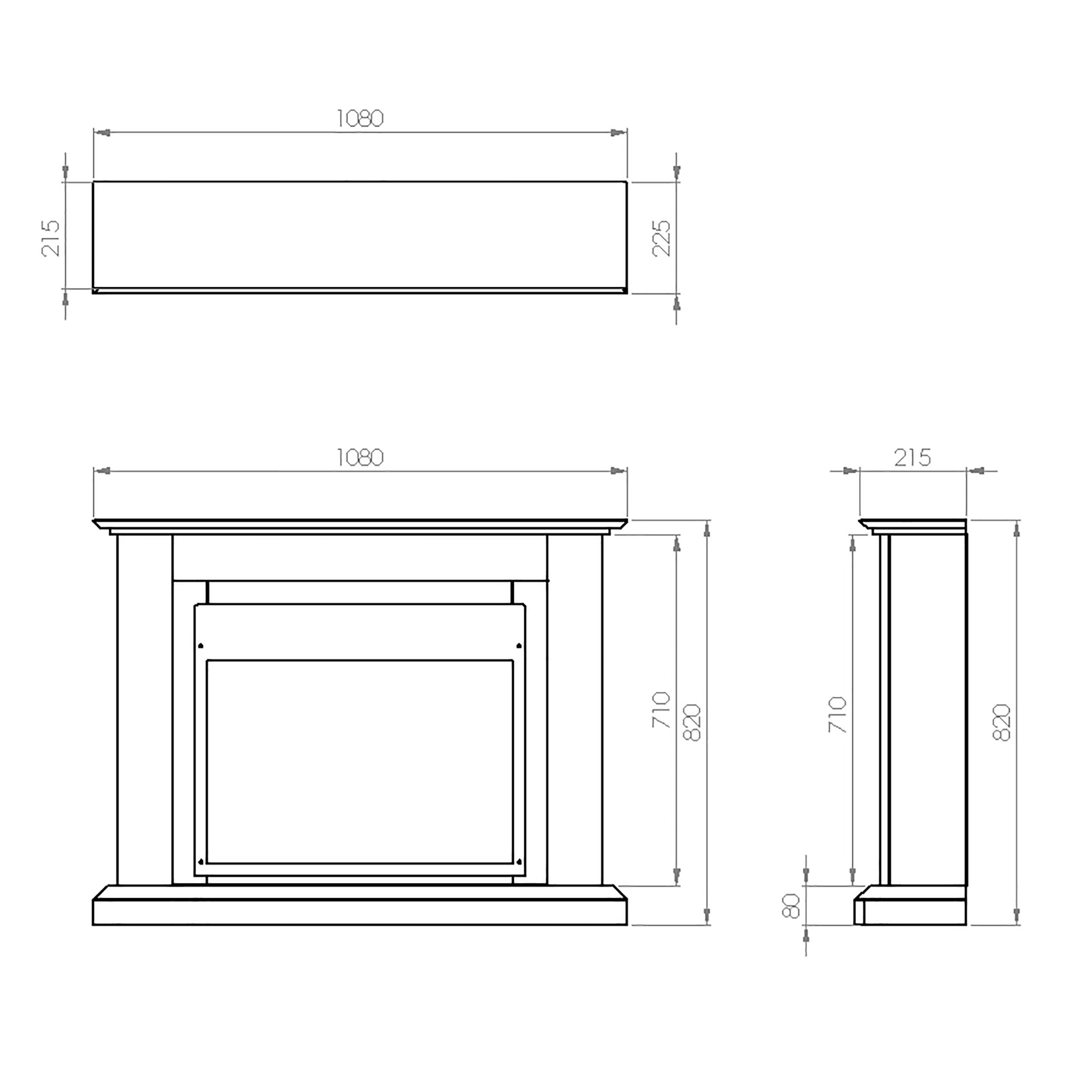 Suncrest Horley White Electric fire suite